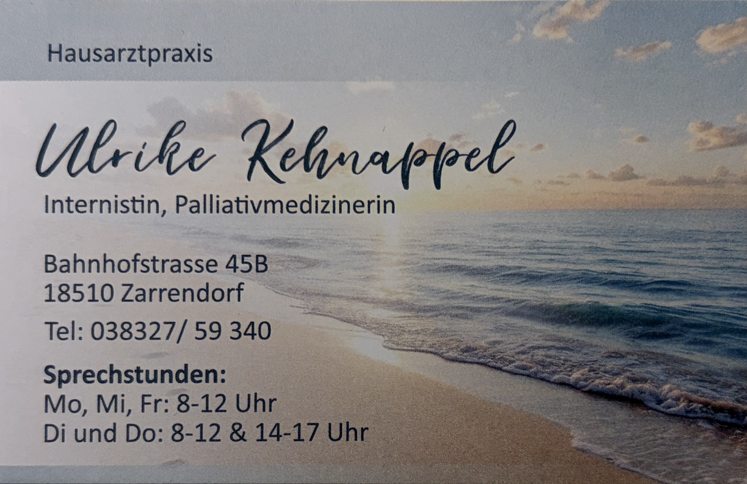 Zarrendorf Hausarzt Ulrike Kehnappel